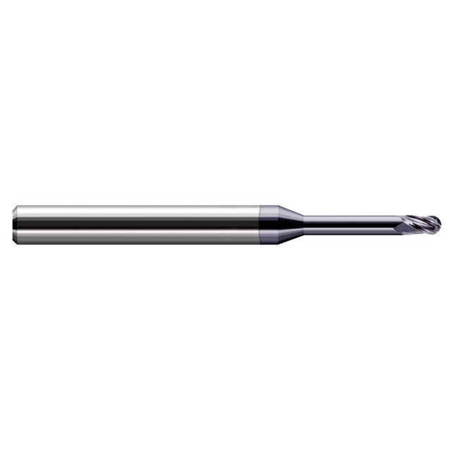 Harvey Tool 868262-C3 Ball End Mill: 0.062" Dia, 0.093" LOC, 3 Flute, Solid Carbide