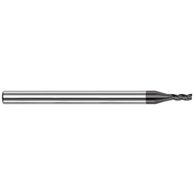 Harvey Tool 942230-C4 Square End Mill: 1/32'' Dia, 3/32'' LOC, 1/8'' Shank Dia, 1-1/2'' OAL, 3 Flutes, Solid Carbide