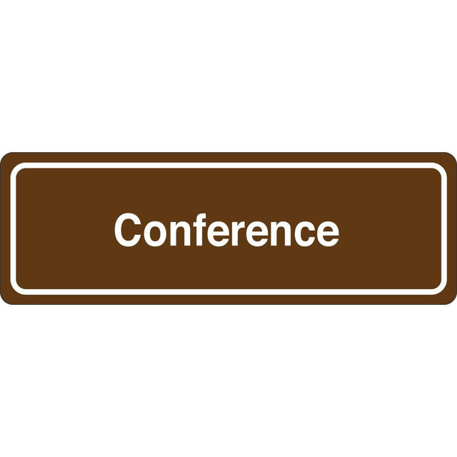 United Visual Products UVOS1005-BRN Facility Sign: Rectangle, "Conference"