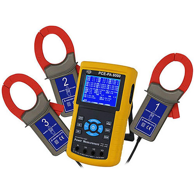 PCE Instruments PCE-PA 8000 Power Meters; Meter Type: Power Quality Analyzer ; Application: Power Meter ; Maximum Current Capability (A): 1200.00 ; Maximum Solar Power Measurement: 9999 kW ; Power Factor: 1 ; Peak Capture: Yes