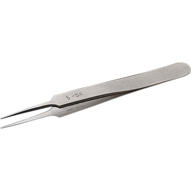 Erem 5SASL Fine Point Tweezer: Straight, Stainless Steel, 4.528" OAL