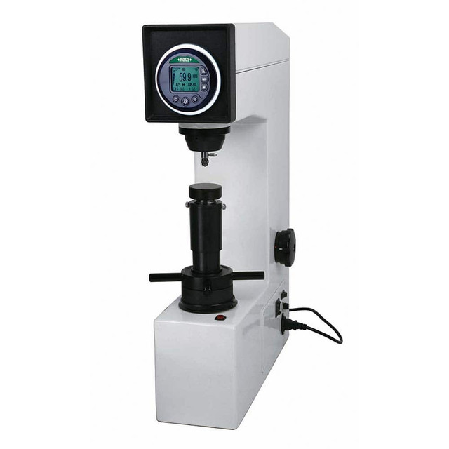 Insize USA LLC ISHB-D200-U Bench Top Hardness Testers; Scale Type: Brinell; Minimum Hardness: 8 HBW; Maximum Hardness: 650 HBW; Display Type: LCD; Overall Height (Decimal Inch): 29.5300; Overall Width (Decimal Inch): 8.2700