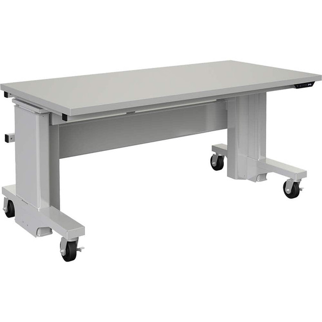 BOSTONtec PB3060-FE-3M Mobile Work Benches; Bench Type: Electric Height Adjustable Workstation ; Depth (Inch): 30 ; Leg Style: Adjustable Height; C-Leg (Cantilever); Motor Height Adjustment ; Load Capacity (Lb. - 3 Decimals): 500.000 ; Height (Inch):