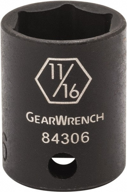 GEARWRENCH 84387N Impact Socket: 3/8" Drive, 15/16" Socket, Hex Drive