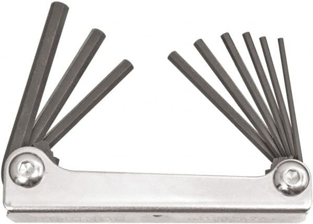 Bondhus 14589 9 Piece Fold-Up Hex Key Set