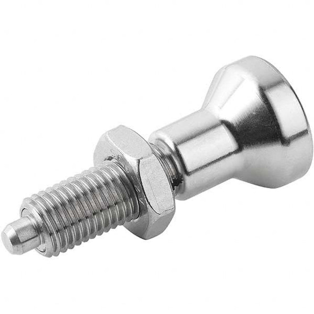 KIPP K0634.002410 M20x1.5, 40mm Thread Length, 10mm Plunger Diam, Hardened Locking Pin Knob Handle Indexing Plunger