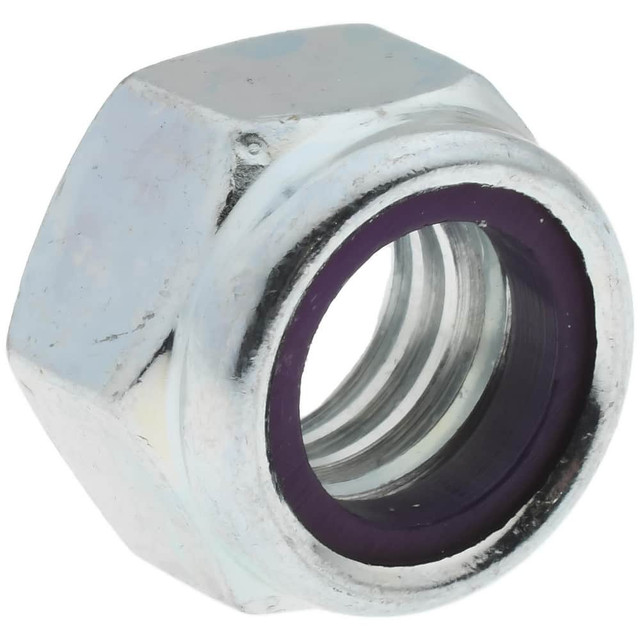 Value Collection R52001688 Hex Lock Nut: Insert, Nylon Insert, 7/16-14, Grade 5 Steel, Zinc-Plated