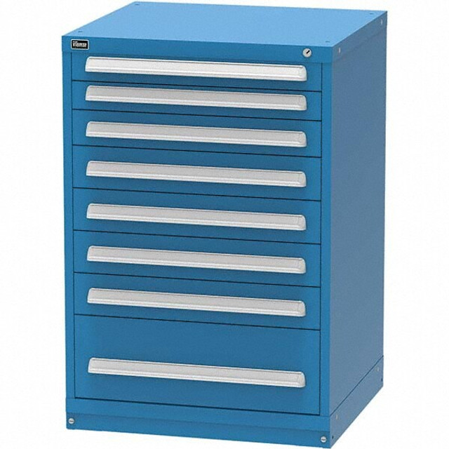 Vidmar SEP2037AL-BB 8 Drawer, 124 Compartment Bright Blue Steel Modular Storage Cabinet