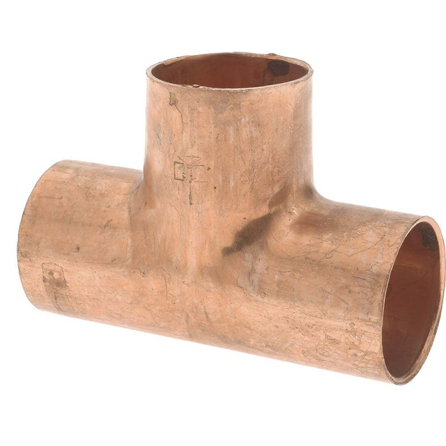 Mueller Industries W 04048 Wrot Copper Pipe Tee: 1" Fitting, C x C x C, Solder Joint