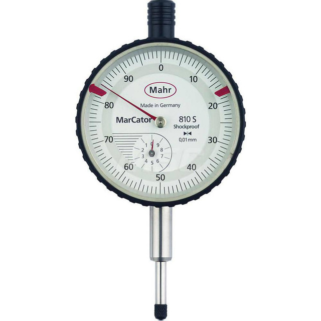 Mahr 4311050 Dial Drop Indicator: 0.4" Range, 0-100 Dial Reading, 0.0005" Graduation