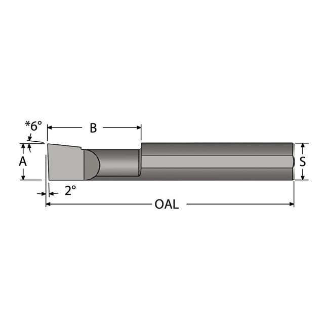 Scientific Cutting Tools LHB3603000 Boring Bar: 0.36" Min Bore, 3" Max Depth, Left Hand Cut, Submicron Solid Carbide
