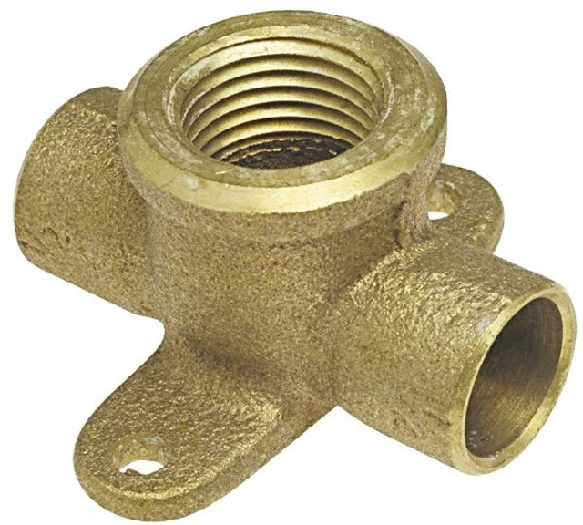 NIBCO B150400 Cast Copper Pipe Drop Tee: 1/2" Fitting, C x C x F, Pressure Fitting