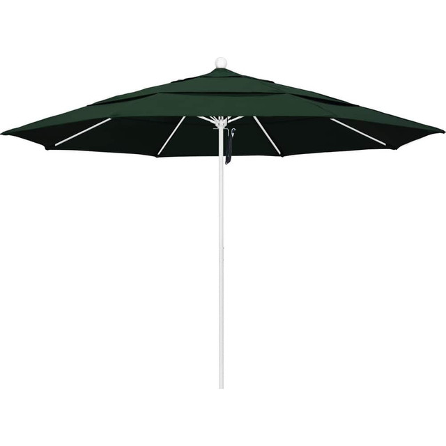 California Umbrella 194061619544 Patio Umbrellas; Fabric Color: Hunter Green ; Base Included: No ; Fade Resistant: Yes ; Diameter (Feet): 77 ; Canopy Fabric: Pacifica