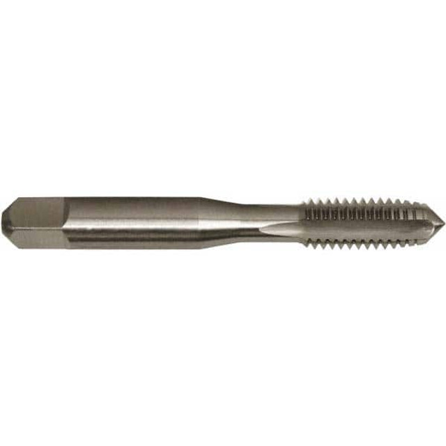 Greenfield Threading 300942 Straight Flute Tap: #4-48 UNF, 3 Flutes, Plug, 2B Class of Fit, High Speed Steel, Bright/Uncoated
