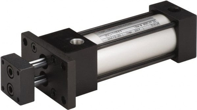 Norgren NC06A-N04-AACM0 Double Acting Rodless Air Cylinder: 1-1/2" Bore, 6" Stroke, 250 psi Max, 1/4 NPT Port, Front Flange Mount