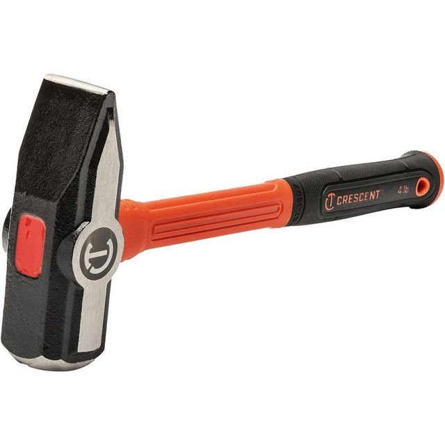 Crescent CHFBS64 Trade Hammers; Head Weight (Lb): 4 ; Head Weight (Oz): 64 ; Head Material: Steel ; Handle Color: Red; Black ; Handle Length: 11 ; Head Length: 5