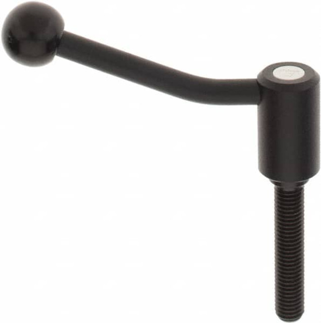 KIPP K0108.1121X60 Threaded Stud Tension Lever Adjustable Clamping Handle: M12 x 1.75 Thread, 0.94" Hub Dia, Steel