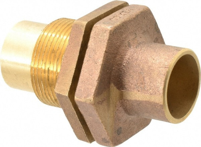 NIBCO B350400 Cast Copper Pipe Bulkhead: 1" Fitting, C x C, Pressure Fitting