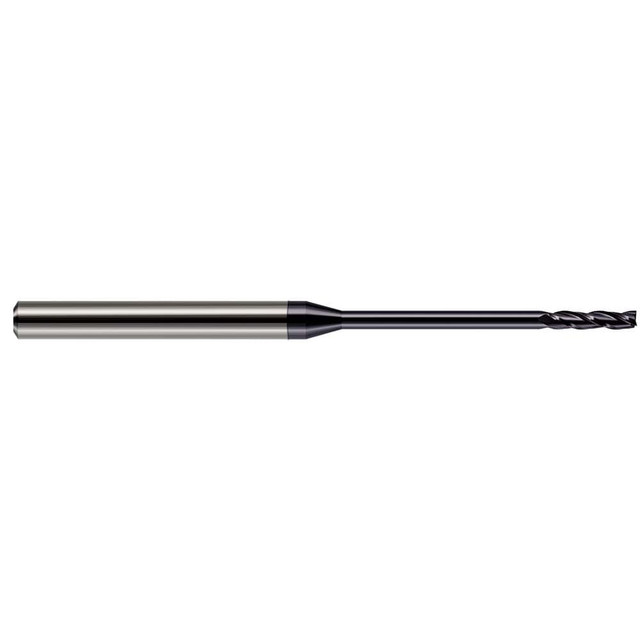 Harvey Tool 13685-C3 Square End Mill: 0.085'' Dia, 3/4'' LOC, 1/8'' Shank Dia, 2-1/2'' OAL, 3 Flutes, Solid Carbide