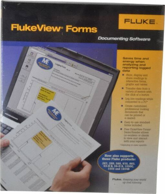 Fluke FVF-SC2 Software & Cable: Use with 1550B Insulation Tester 280 Series Digital Multimeter & 789 Process Meter