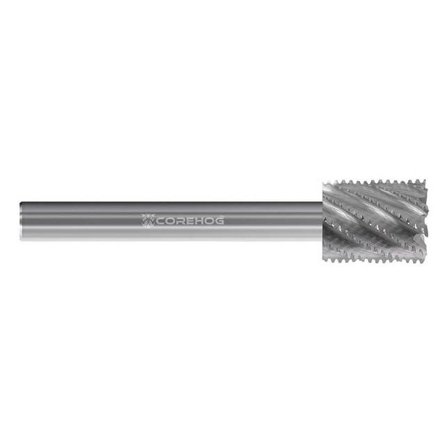 Corehog C26494 Square End Mill: 1/2" Dia, 0.315" LOC, 10 Flutes, High Speed Steel