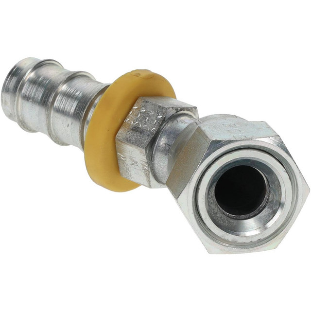 Parker 33782-10-10 Hydraulic Hose Short Drop Female JIC Swivel 45 ° Elbow: 0.625" ID, 10 mm, 7/8-14