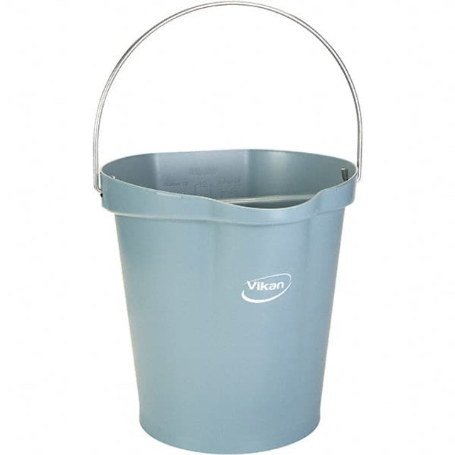 Vikan 568688 3 Gal, 12-1/2" High, Polypropylene Round Gray Single Pail with Pour Spout