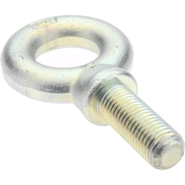 Gibraltar PZP14702GB Fixed Lifting Eye Bolt: With Shoulder, 7,650 lb Capacity, 1-8 Thread, Grade 1030 Steel