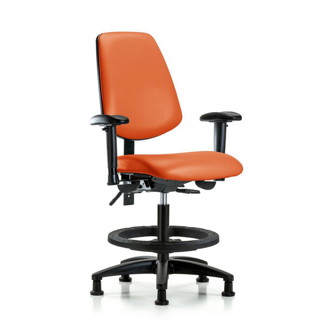 Blue Ridge Ergonomics MSC49426 Task Chair: Vinyl, Orange Kist