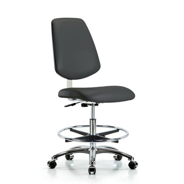 Blue Ridge Ergonomics MSC40366 Task Chair: Vinyl, Charcoal