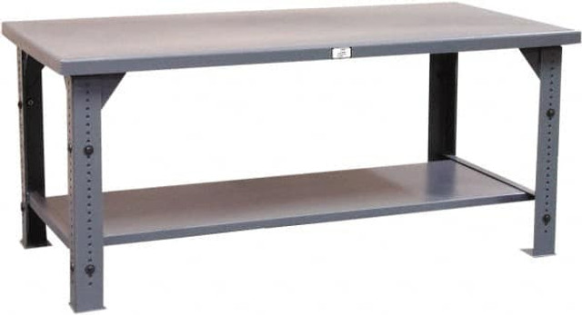 Strong Hold T6036-AL Stationary Work Table: Dark Gray