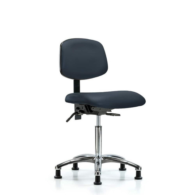 Blue Ridge Ergonomics MSC48835 Task Chair: Vinyl, Imperial Blue