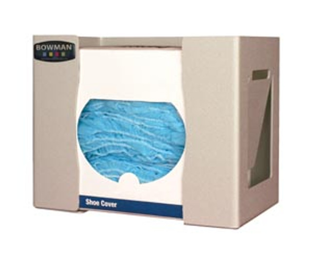 Bowman Manufacturing Company, Inc.  PD100-0212 Protection Dispenser, Universal Boxed (Shoe Cover/Cap/Other), Holds a Variety of box sizes, Keyholes For Wall Mounting, Quartz ABS Plastic, 12¼"W x 10 1/8"H x 7 5/8"D (available in a case of 4) (Made in 