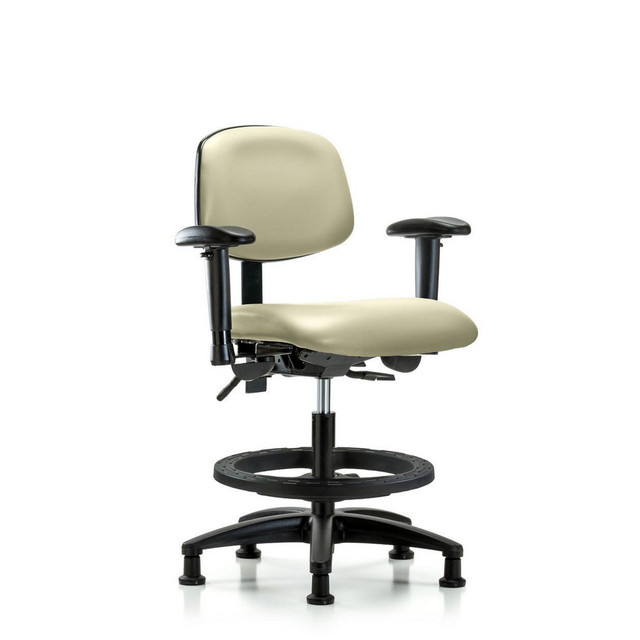 Blue Ridge Ergonomics MSC50090 Task Chair: Vinyl, Adobe White