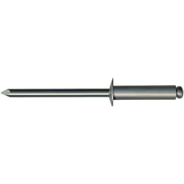 Marson M40422 Open End Blind Rivet: Size 48, Button Head, Stainless Steel Body, Stainless Steel Mandrel