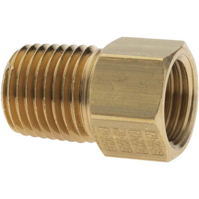 Eaton 202X5X4 Brass Flared Tube Inverted Male Connector: 5/16" Tube OD, 1/4 Thread, 45 ° Flared Angle