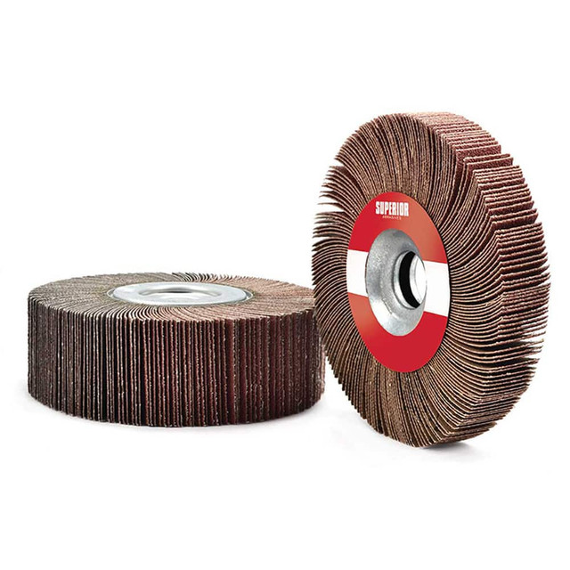 Superior Abrasives A009126 Unmounted Flap Wheels; Abrasive Type: Coated ; Abrasive Material: Aluminum Oxide ; Outside Diameter (Inch): 6 ; Face Width (Inch): 1 ; Center Hole Size (Inch): 1 ; Grit: 180