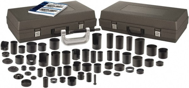 OTC 6539 Automotive Repair & Service Kits; Kit Type: Master Ball Joint Set ; Includes: 2 cases;55 Adapters;Application Charts and Diagrams;Ball Joint Application Guide;C-Frame