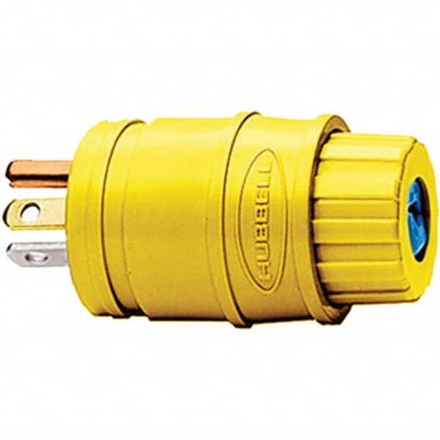 Bryant Electric BRY14W33 Straight Blade Plug: Industrial, 5-20P, 125VAC, Yellow