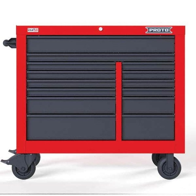 Proto JSTV4239RD14RG Steel Tool Roller Cabinet: 14 Drawers