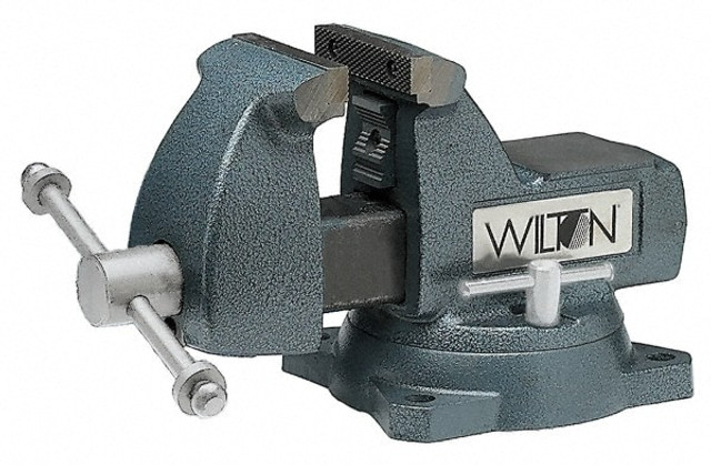 Wilton 21400 Bench & Pipe Combination Vise: 5" Jaw Width, 5-1/4" Jaw Opening, 3-3/4" Throat Depth