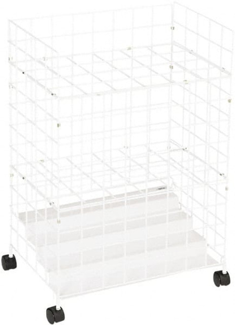 Safco SAF3088 Wire Roll Files, 24 Compartments, 21w x 14-1/4d x 31-3/4h, White