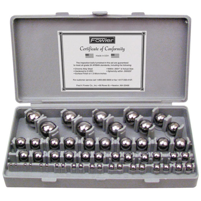 Fowler 52-438-766-0 1/8 to 1 Inch Diameter, Chrome Steel, Gage Ball Set