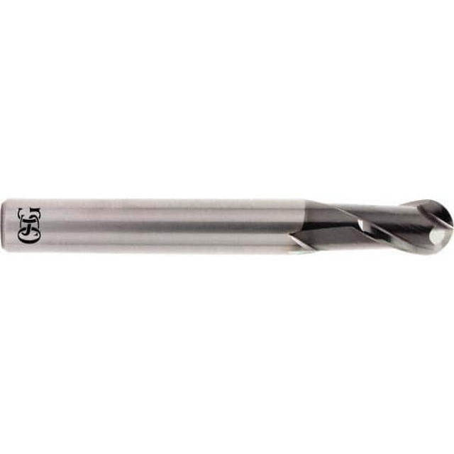 OSG 90101111 Ball End Mill: 0.25" Dia, 0.375" LOC, 2 Flute, Solid Carbide