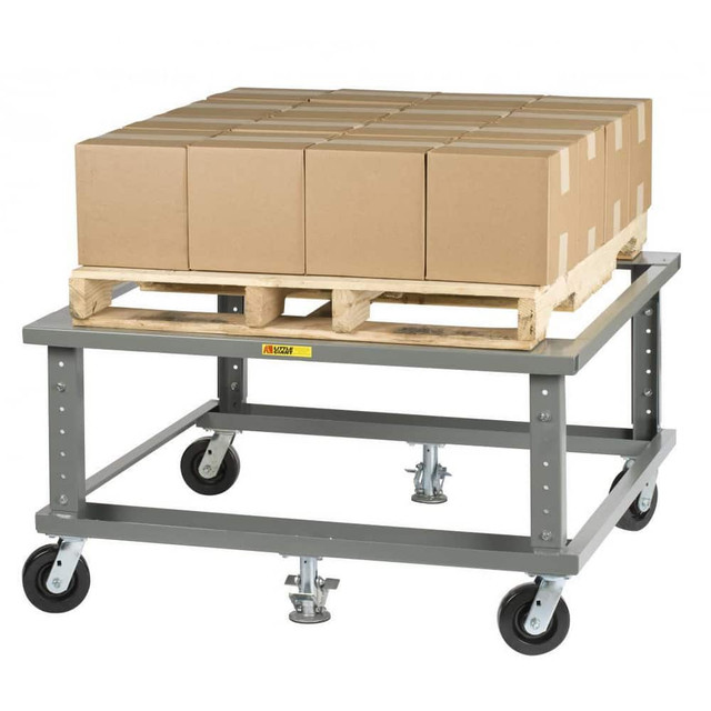 Little Giant. PDE-4248-6PH2FL Adjustable Height Pallet Stand Dolly: 3,600 lb Capacity, Steel Top