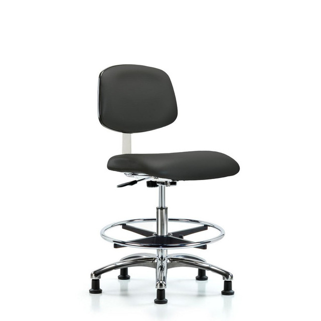 Blue Ridge Ergonomics MSC40321 Task Chair: Vinyl, Charcoal