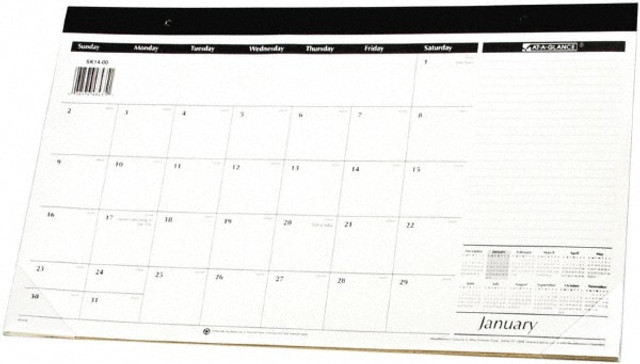 AT-A-GLANCE AAGSK1400 Desk Pad: 12 Sheets