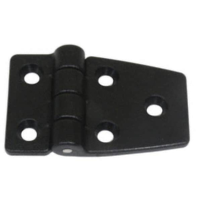 Guden PLAS042BLACK Strap Hinge: 2.34" Wide, 0.153" Thick, 5 Mounting Holes