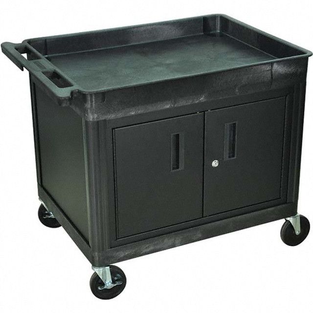 Luxor TC12C-B Utility Cart: Polyethylene, Black