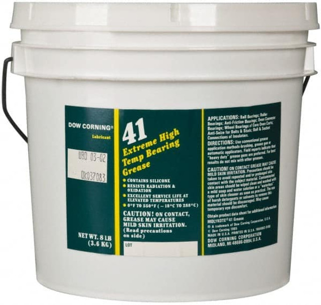 Dow Corning 0131985 High Temperature Grease: 8 lb Can, Lithium & Phenylmethyl Silicone